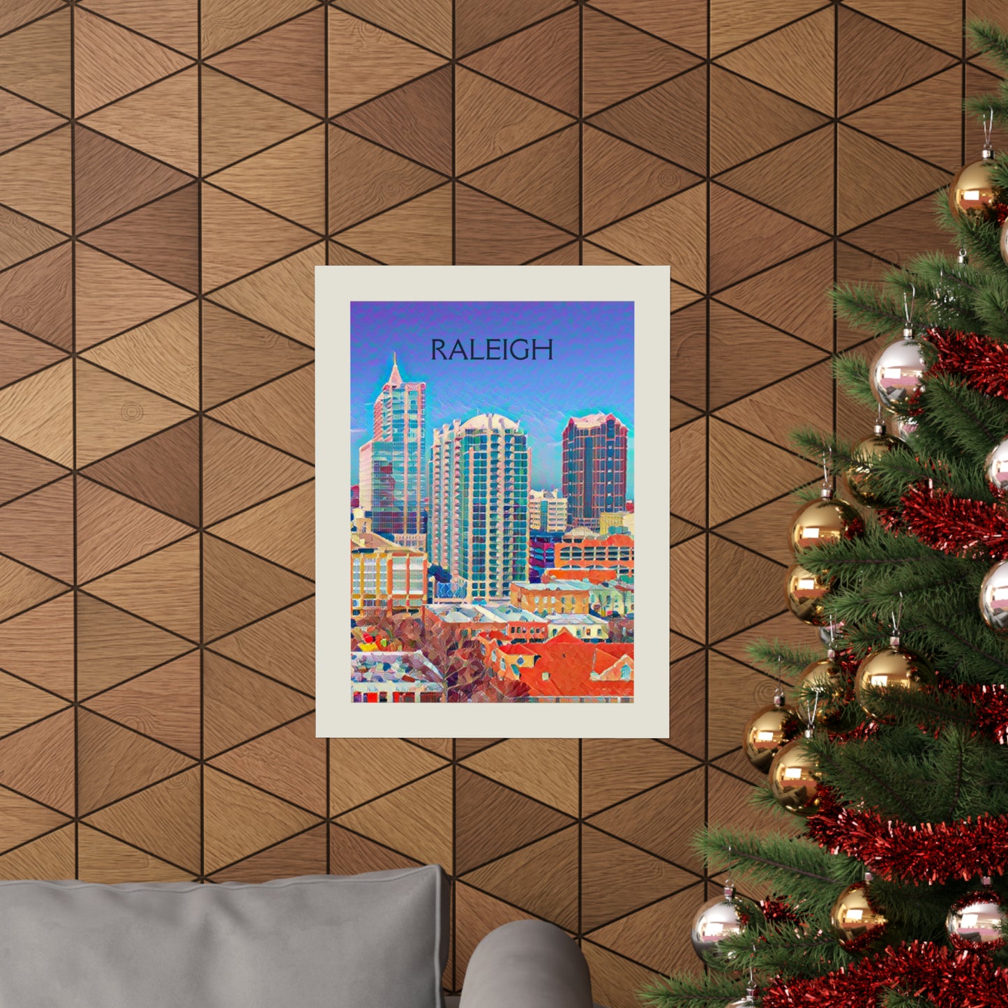 Raleigh North Carolina City Painting Poster