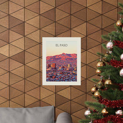 El Paso City Painting Poster