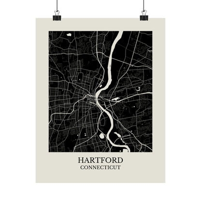 Hartford Connecticut Map Print