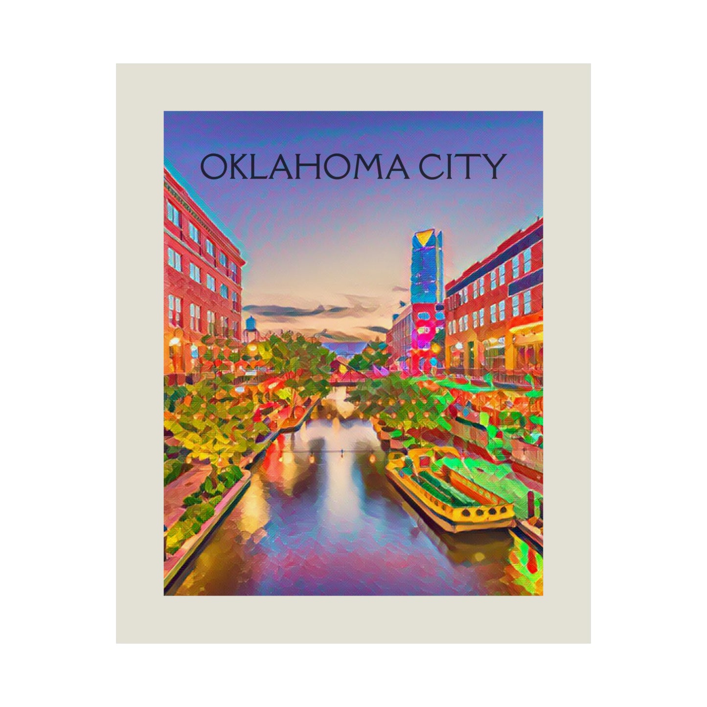 OKC Oklahoma City Painting Poster