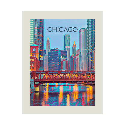 Chicago Illinois City Painting Poster