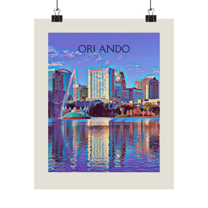 Orlando Florida City Painting Poster