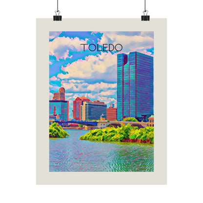 Toledo Ohio City Painting Poster