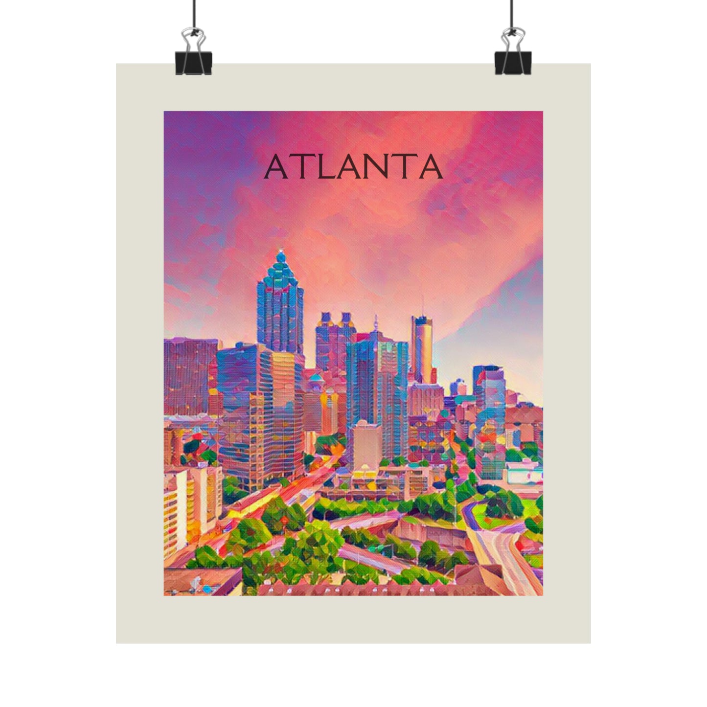 Atlanta Georgia City Painting Poster