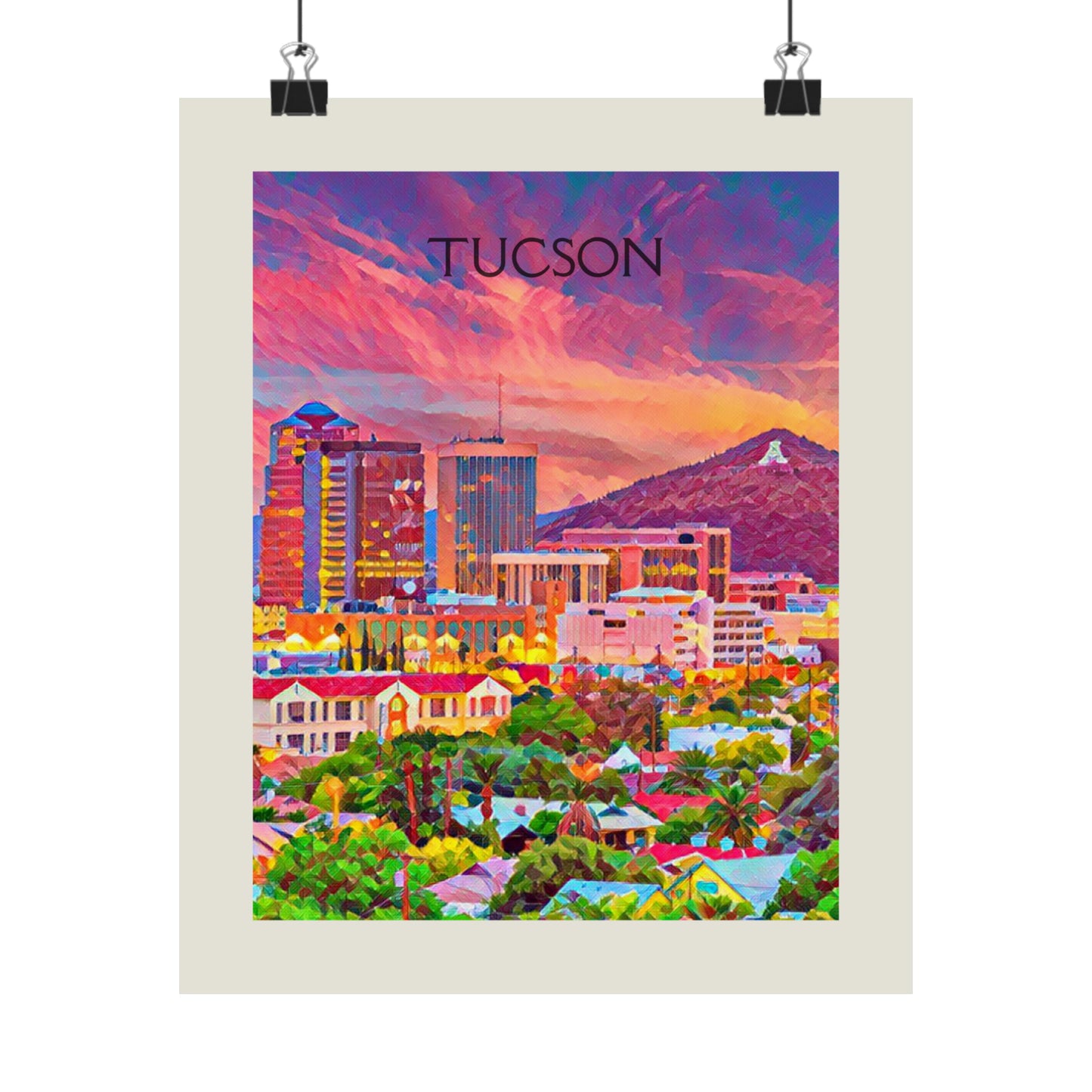 Tucson Arizona City Painting Poster