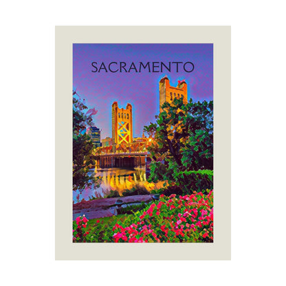 Sacramento California City Painting Poster