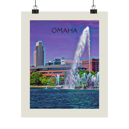 Omaha Nebraska City Painting Poster