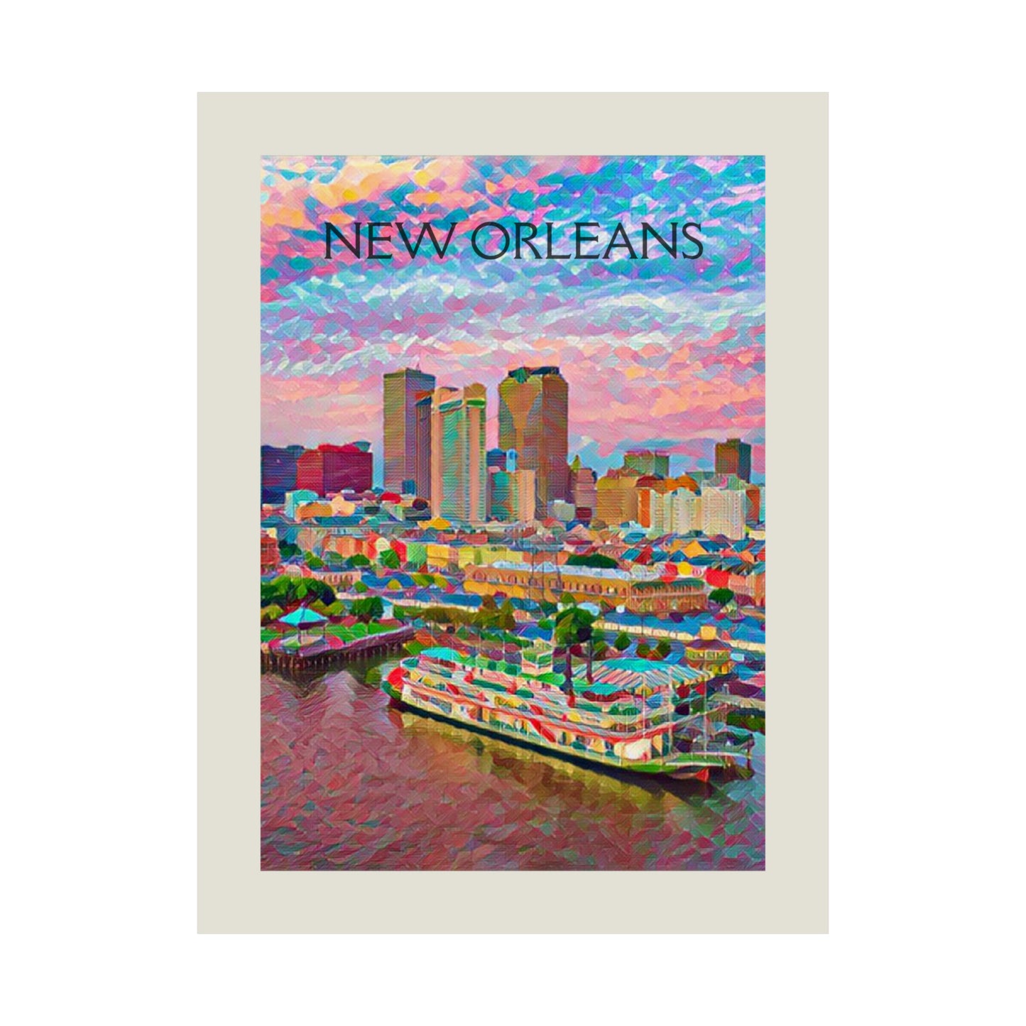 New Orleans Louisiana City Painting Poster