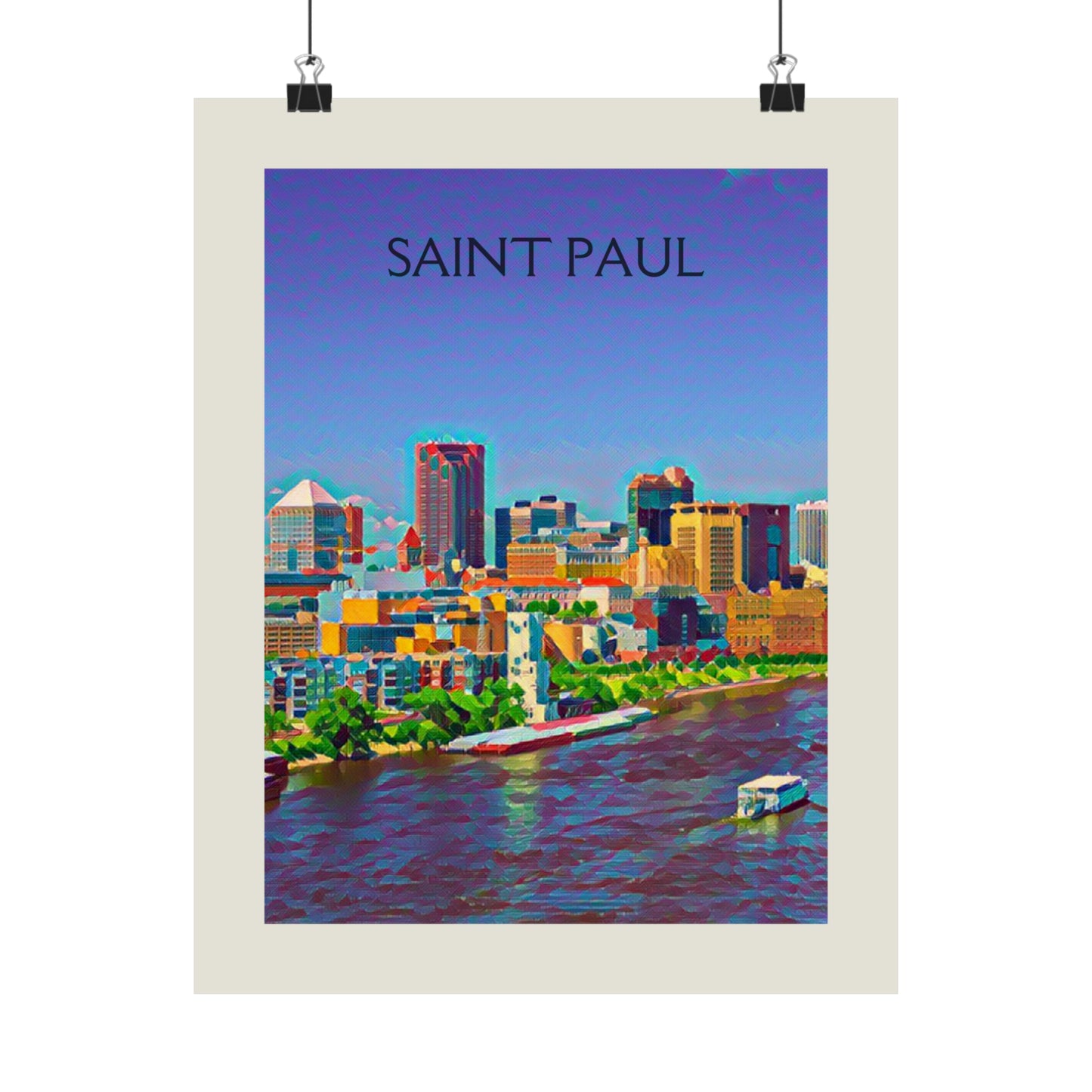 Saint Paul Minnesota City Painting Poster