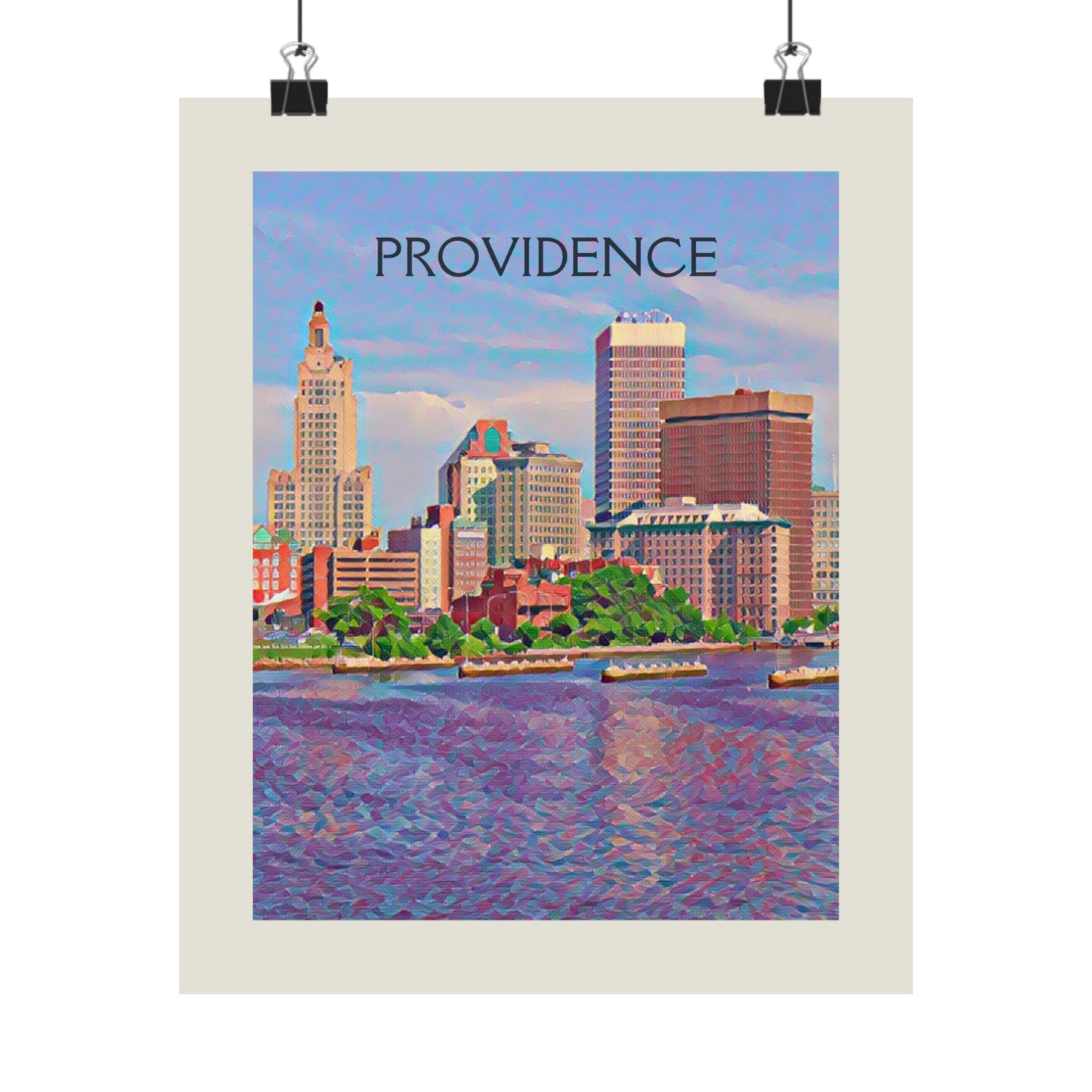 Providence Rhode Island City Painting Poster