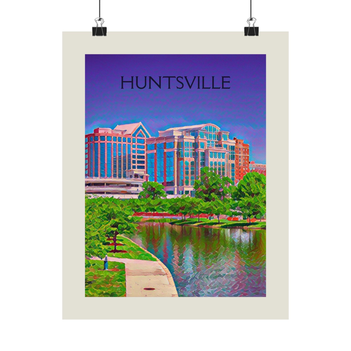 Huntsville Alabama City Painting Poster