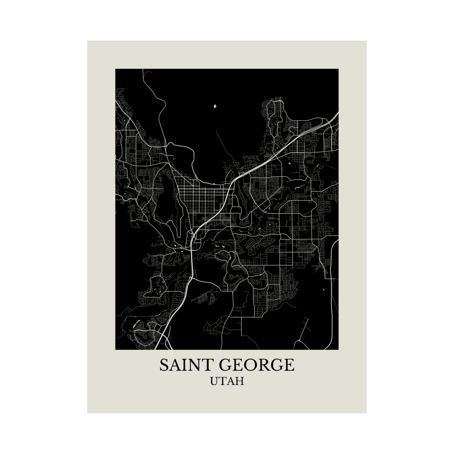 St George Utah Map Print