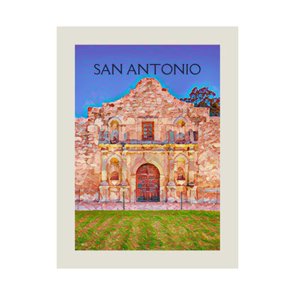 San Antonio Texas City Painting Poster