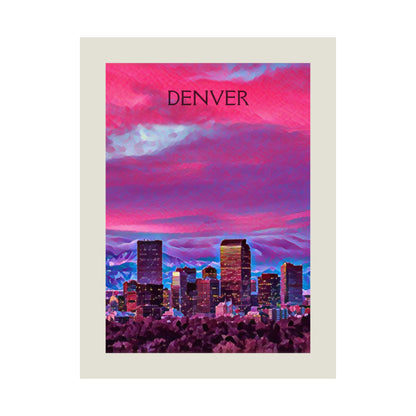 Denver Colorado City Painting Poster