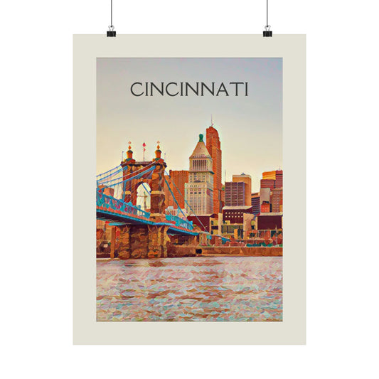 Cincinnati Ohio City Painting Poster