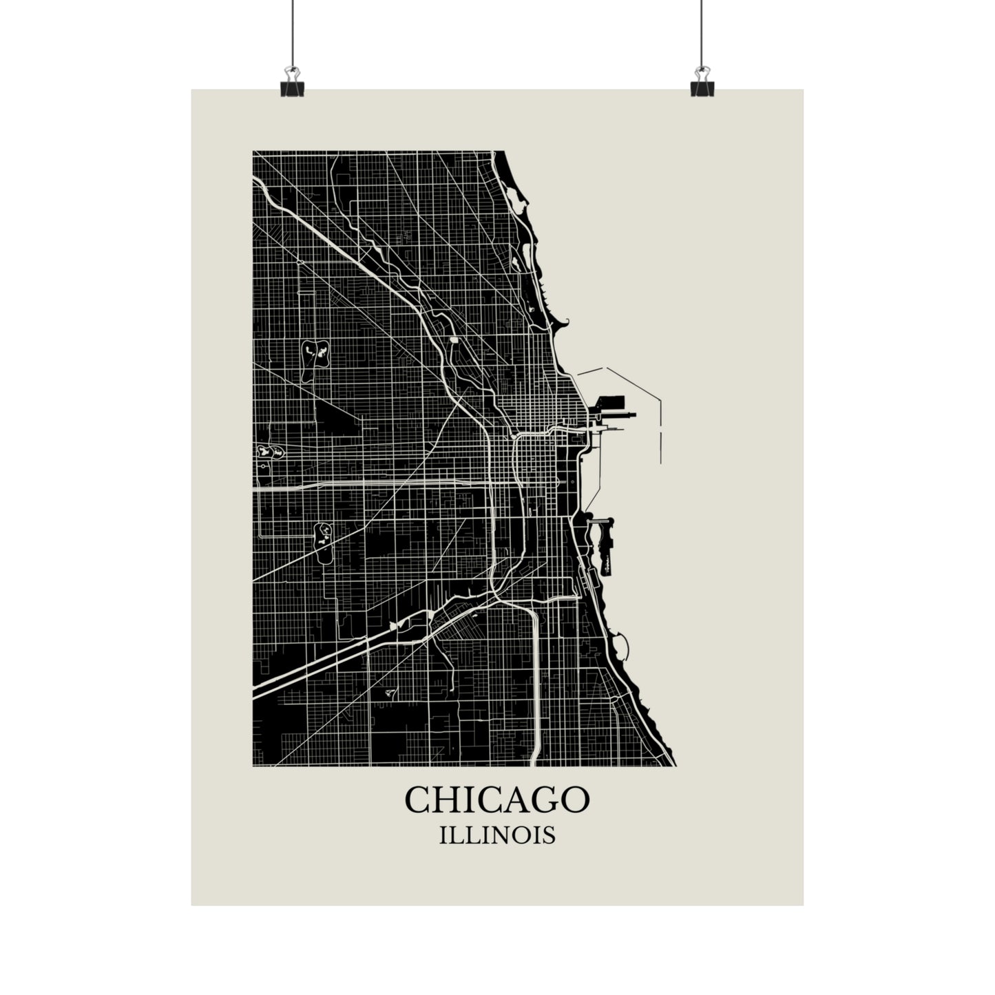 Chicago Illinois Map Print