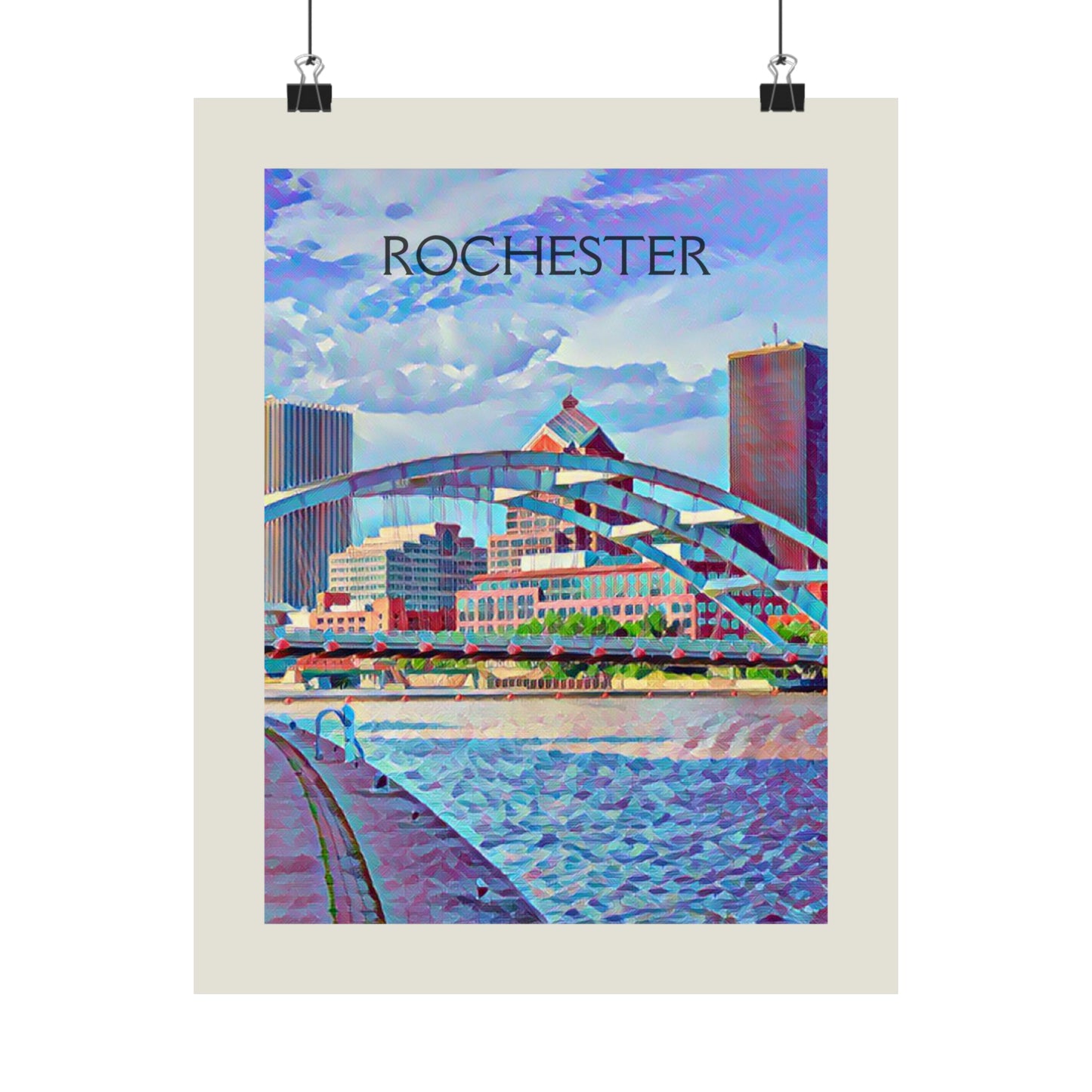 Rochester New York City Painting Poster