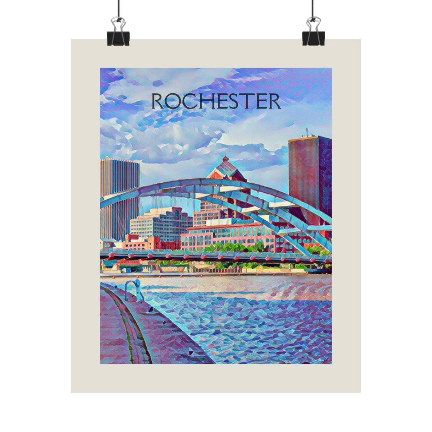 Rochester New York City Painting Poster