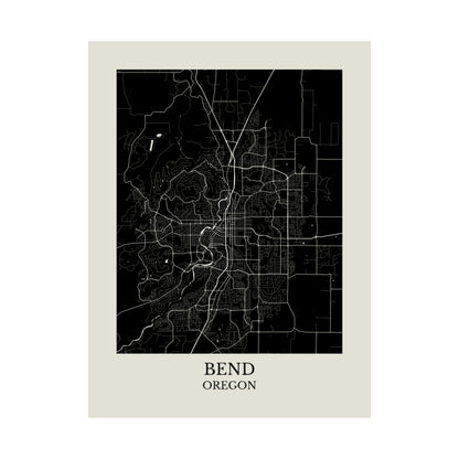 Bend Oregon Map Print