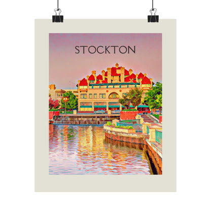 Stockton California City Painting Poster