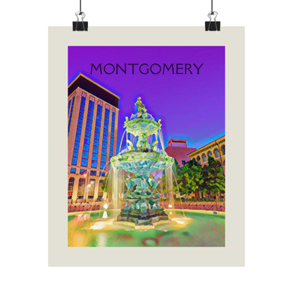 Montgomery Alabama City Painting Poster