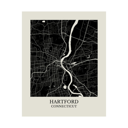 Hartford Connecticut Map Print