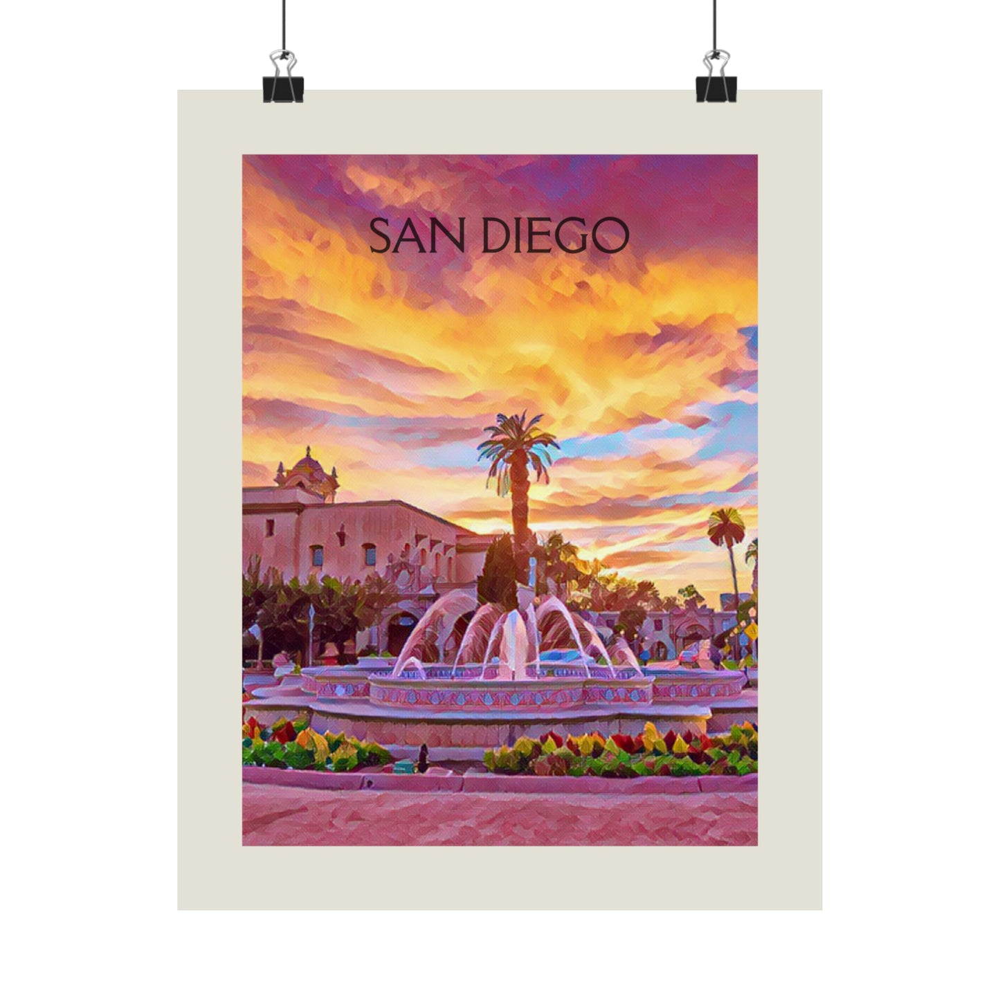 San Diego California City Painting Poster