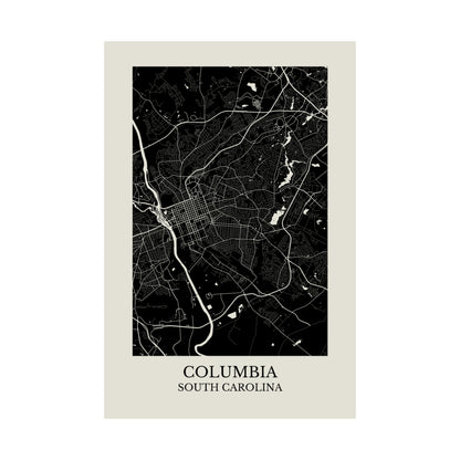 Columbia South Carolina Map Print