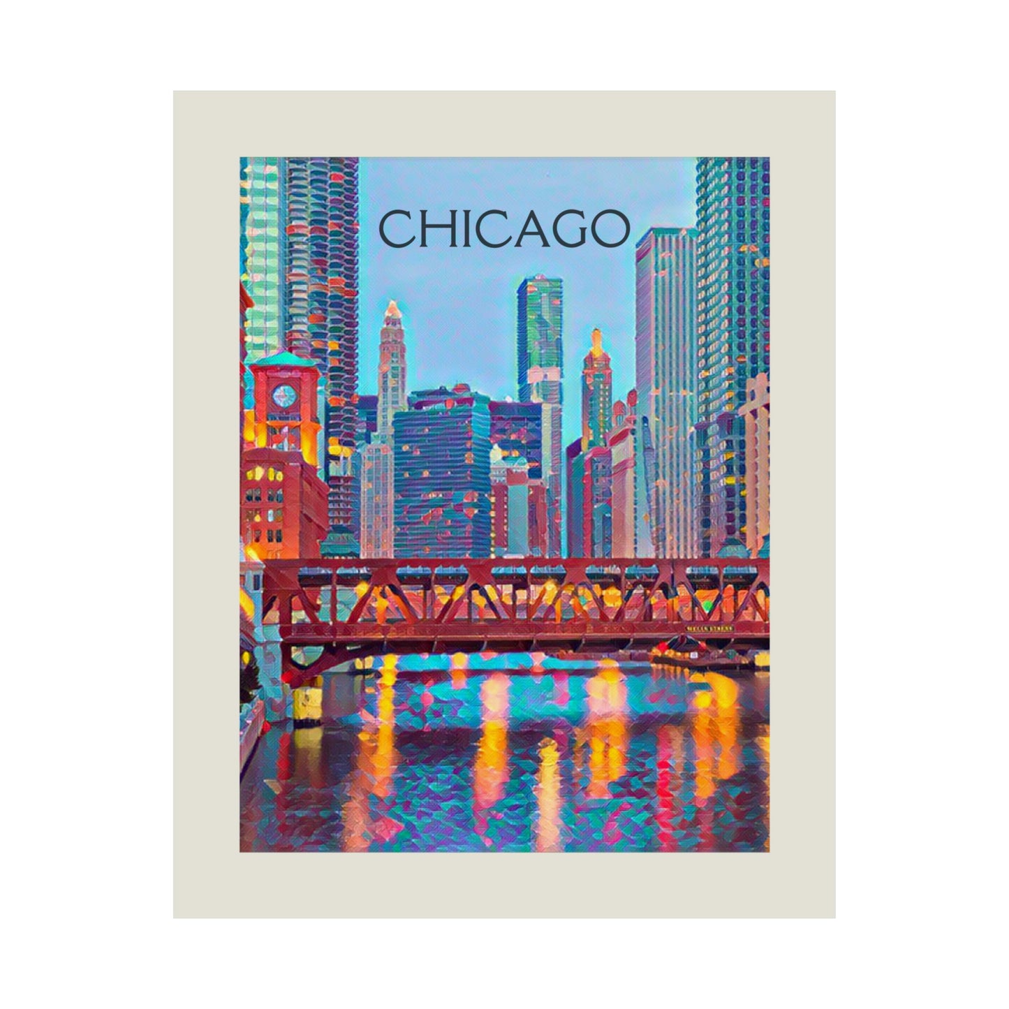 Chicago Illinois City Painting Poster