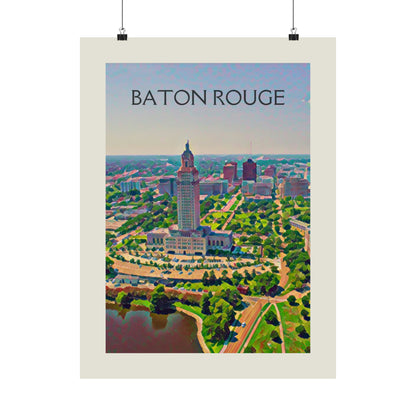 Baton Rouge Louisiana City Painting Poster