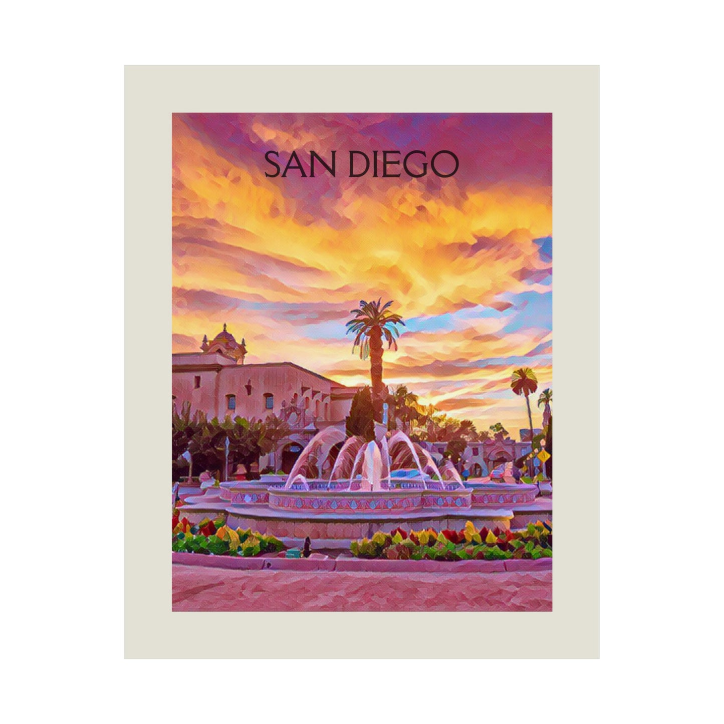 San Diego California City Painting Poster