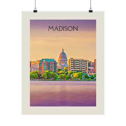 Madison Wisconsin City Painting Poster