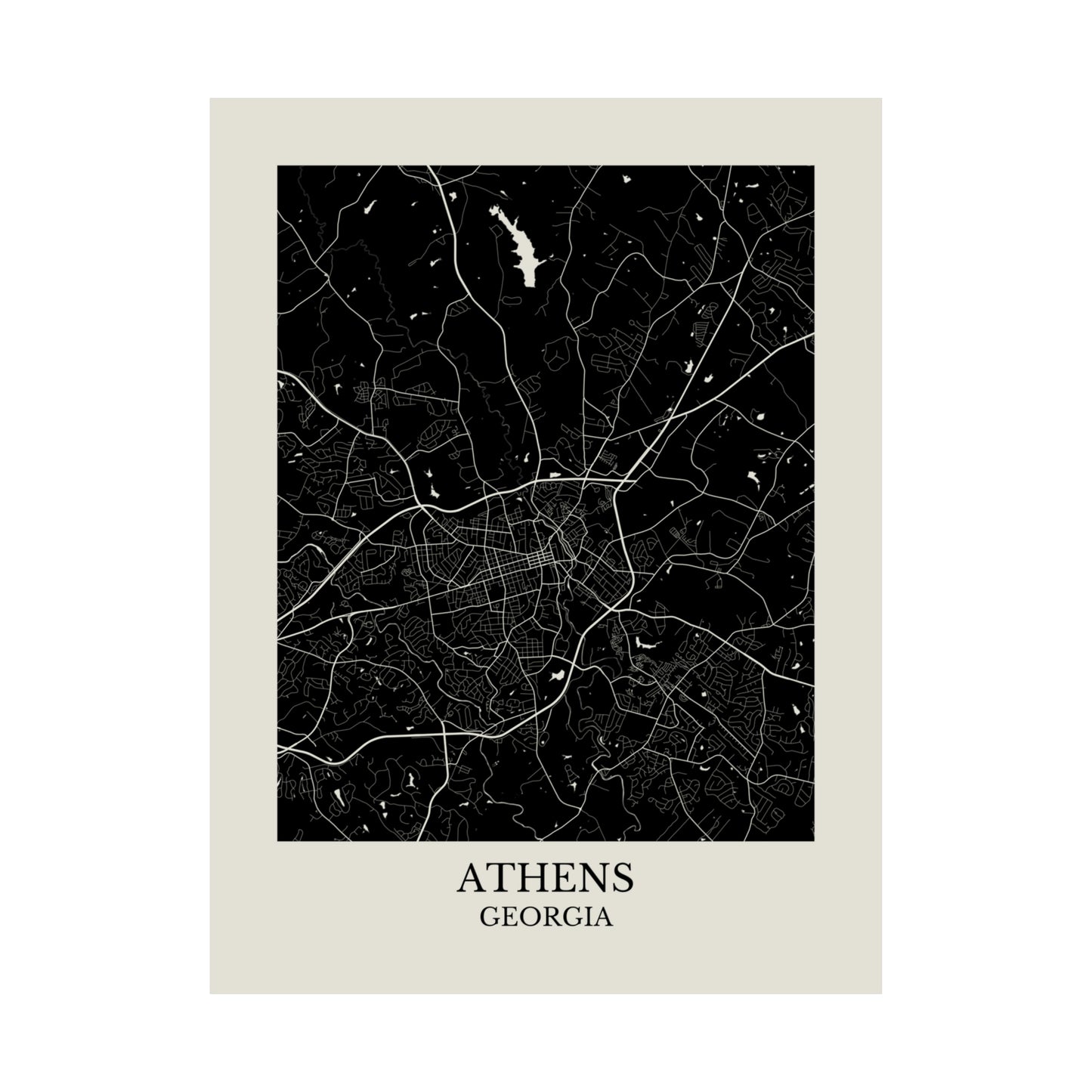 Athens Georgia Map Print