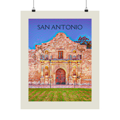 San Antonio Texas City Painting Poster