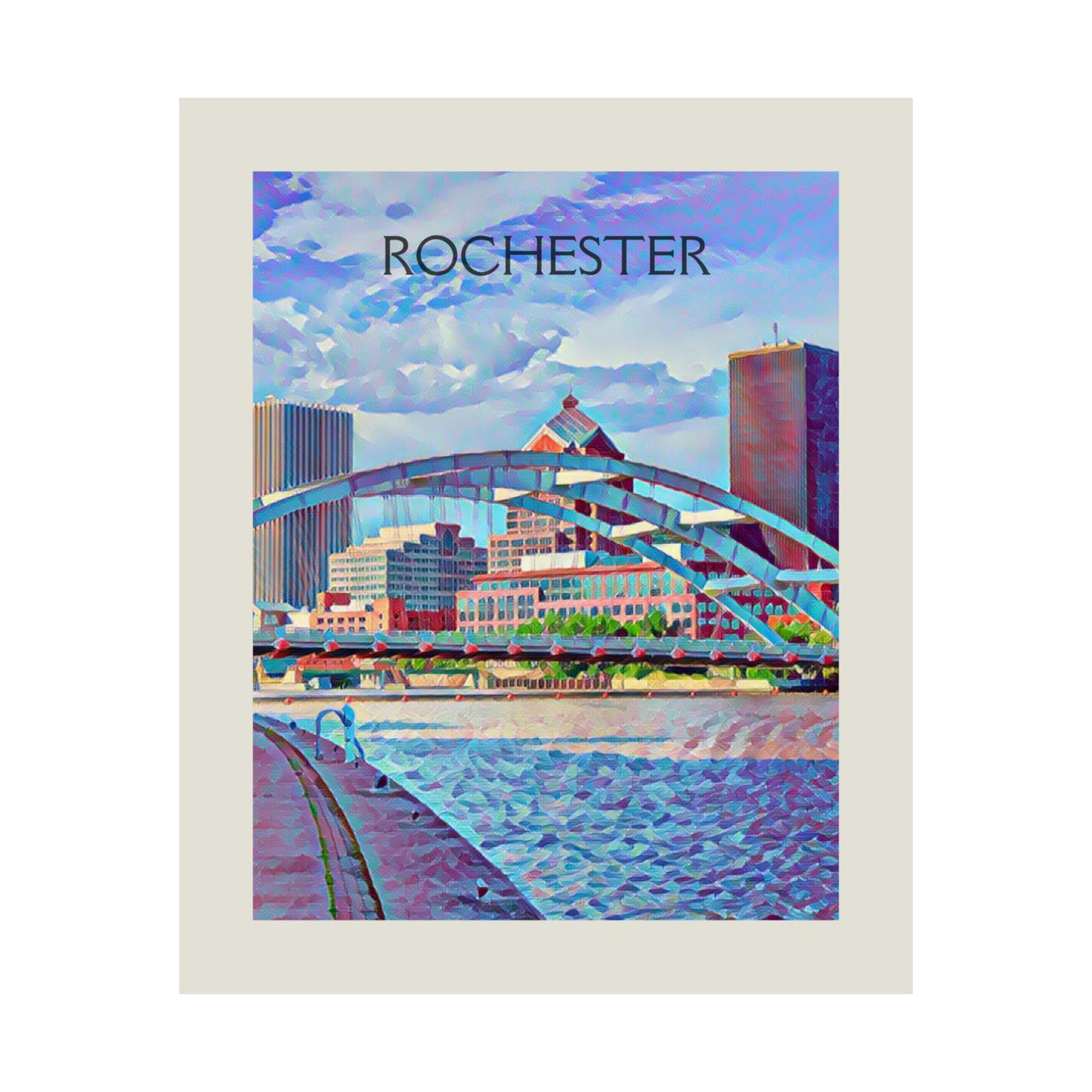 Rochester New York City Painting Poster