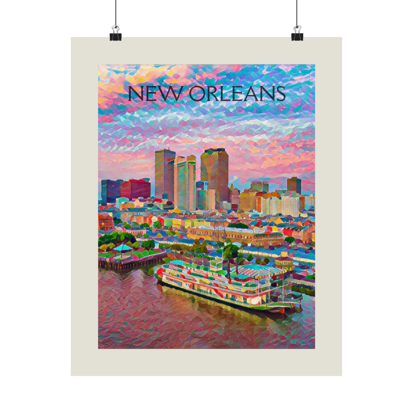 New Orleans Louisiana City Painting Poster