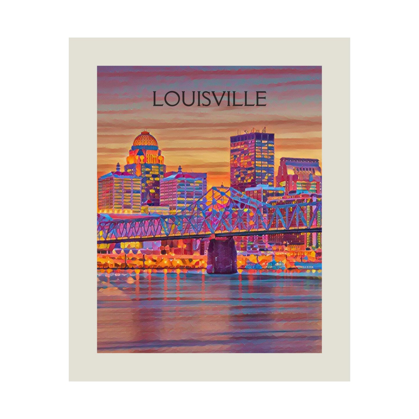 Louisville Kentucky City Painting Poster