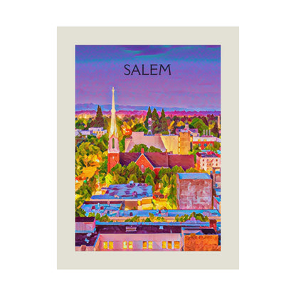 Salem Oregon City Painting Poster