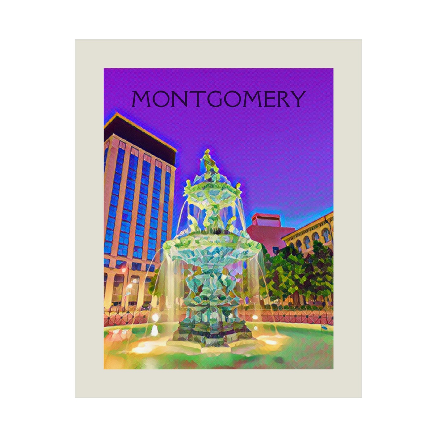 Montgomery Alabama City Painting Poster