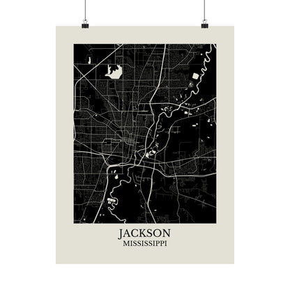 Jackson Mississippi Map Print