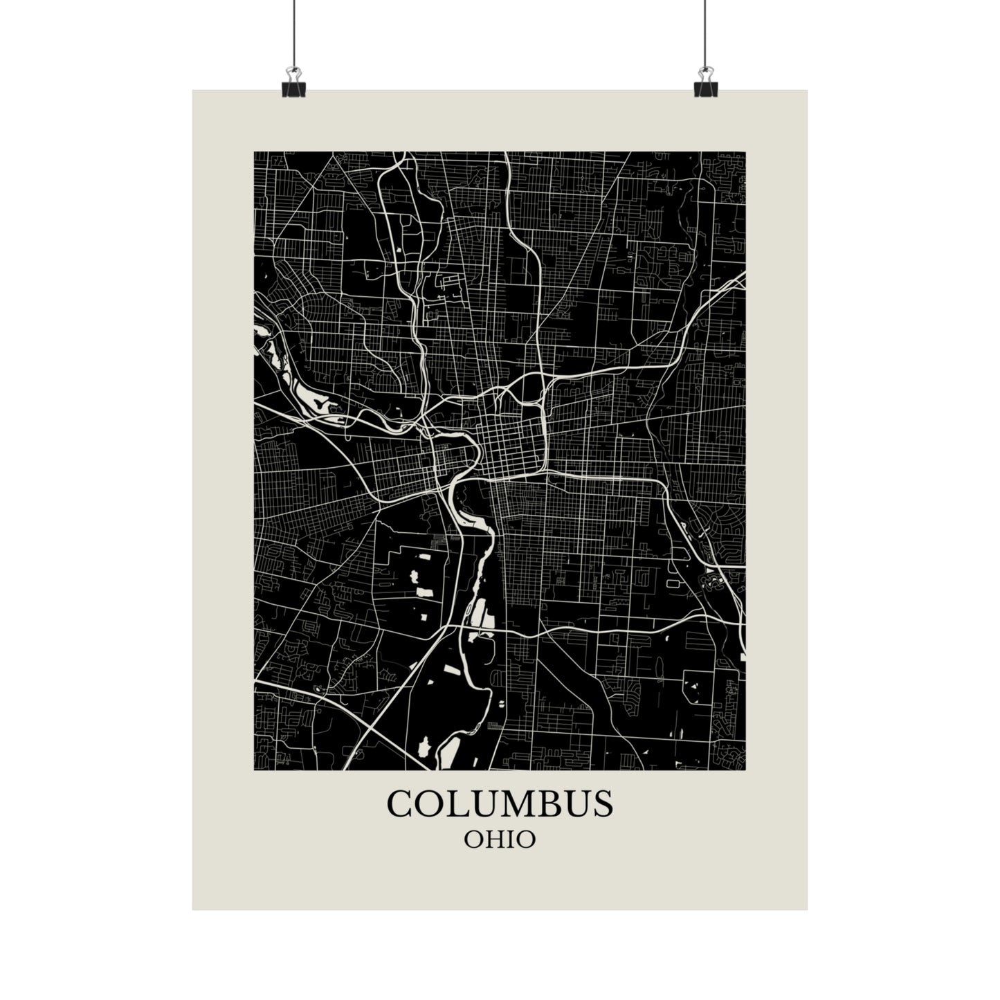 Columbus Ohio Map Print