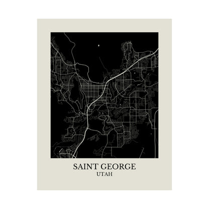 St George Utah Map Print