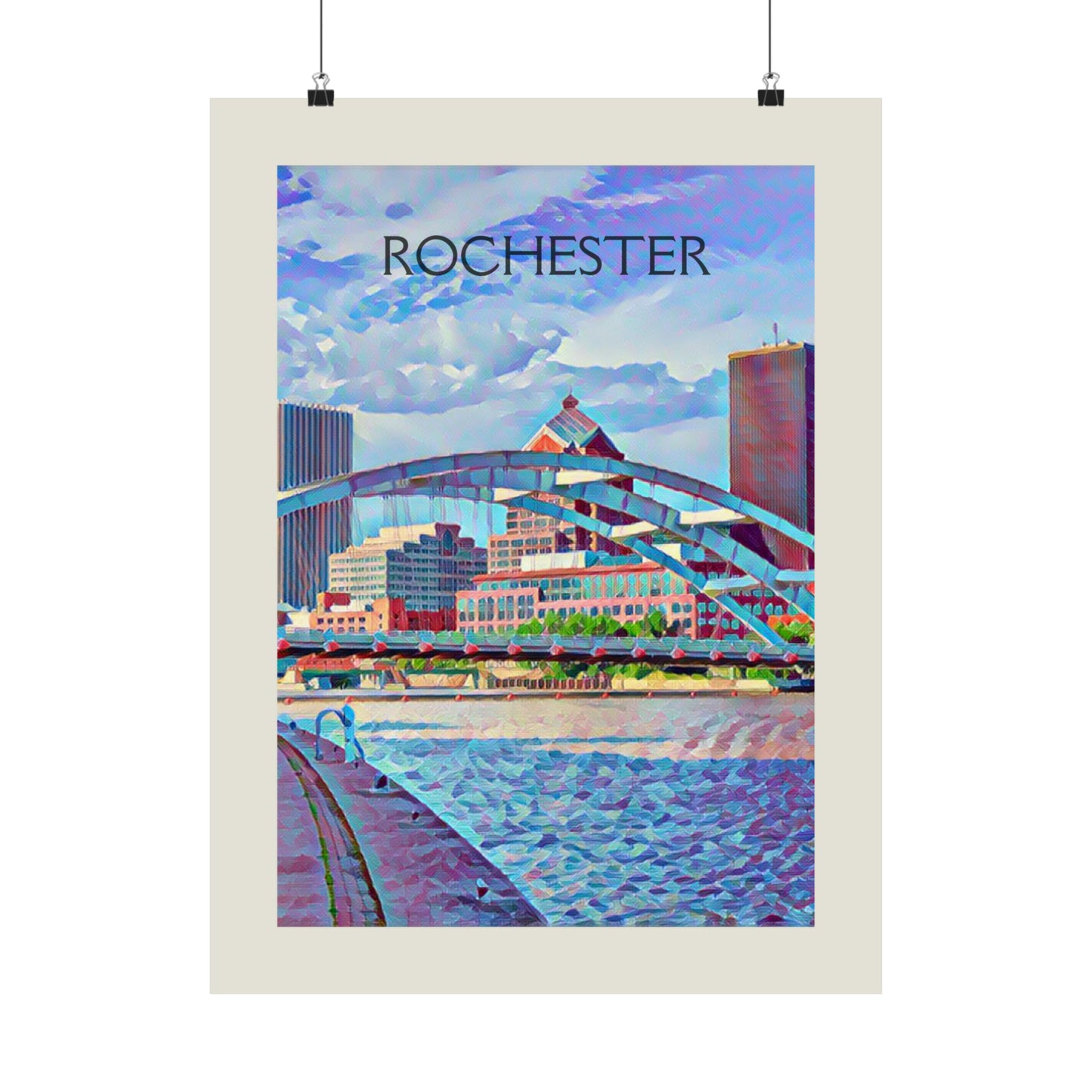 Rochester New York City Painting Poster