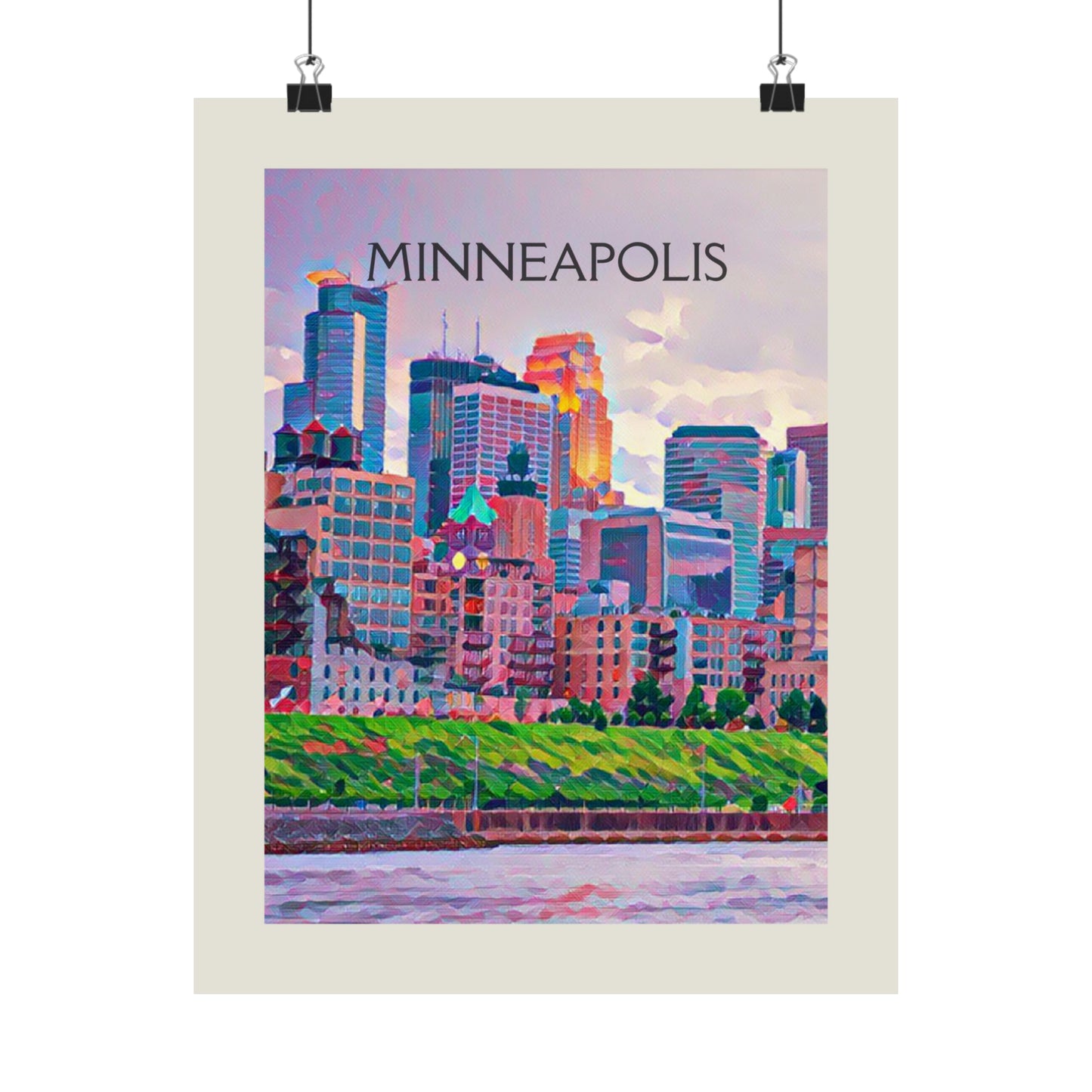 Minneapolis Minnesota City Painting Poster