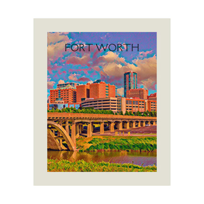 Fort Worth Texas City Painting Poster