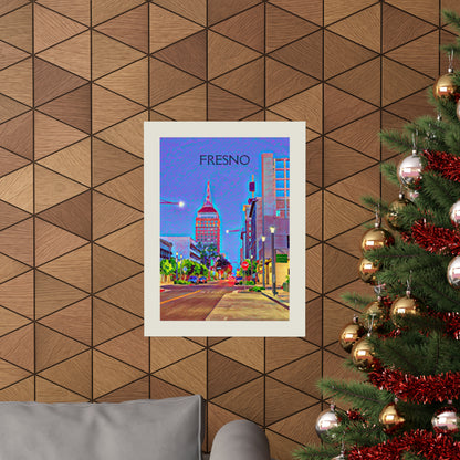 Fresno California City Painting Poster