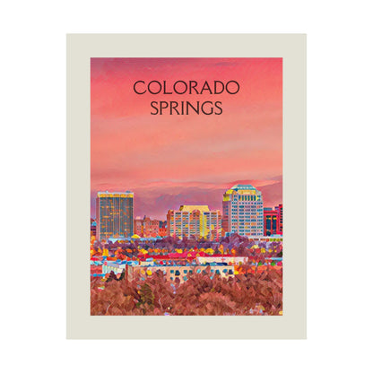 Colorado Springs Colorado City Painting Poster