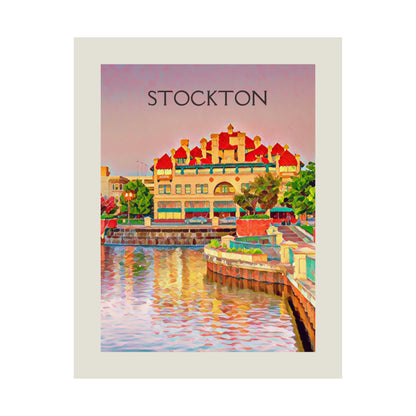 Stockton California City Painting Poster