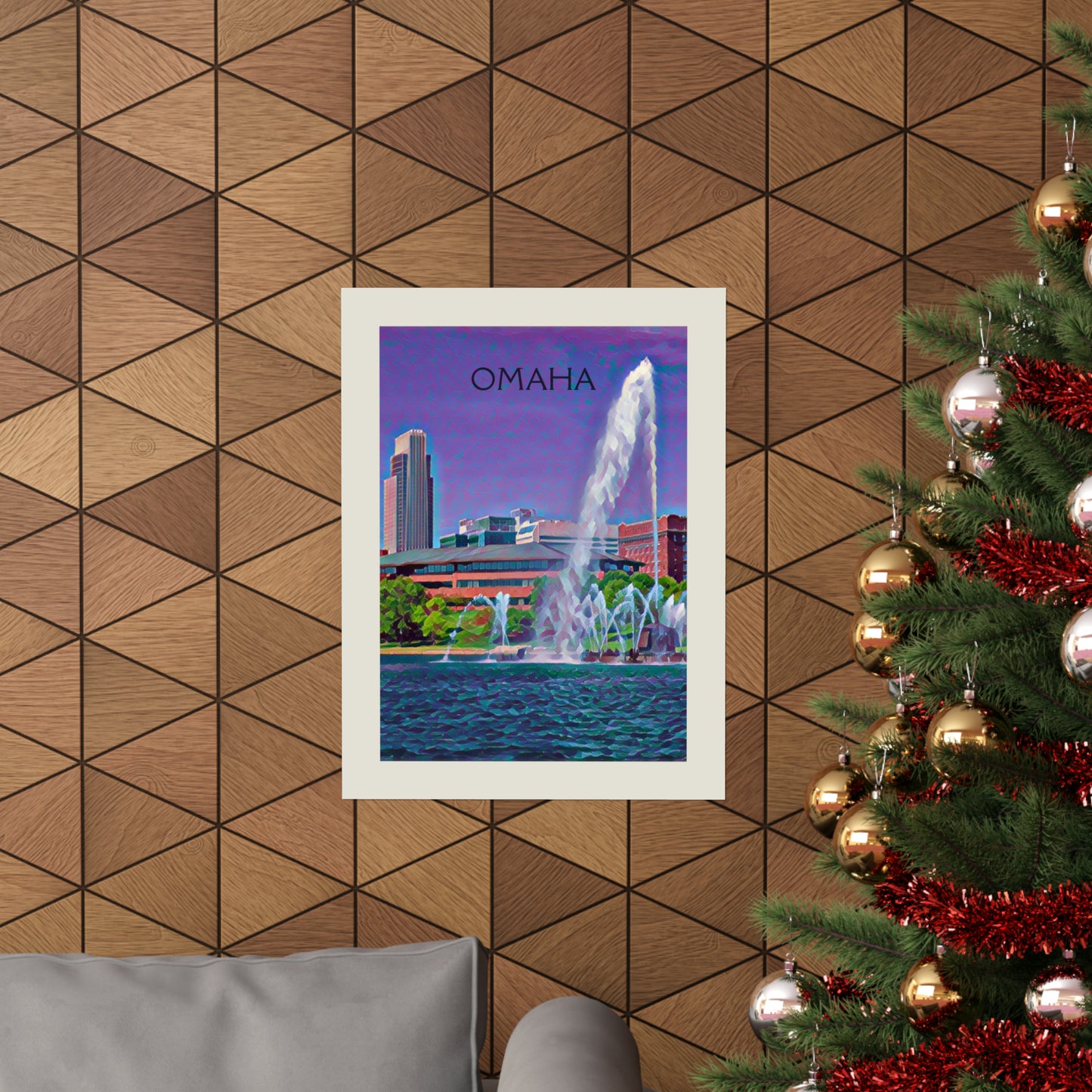 Omaha Nebraska City Painting Poster