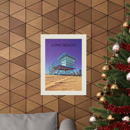 Long Beach California City Painting Poster